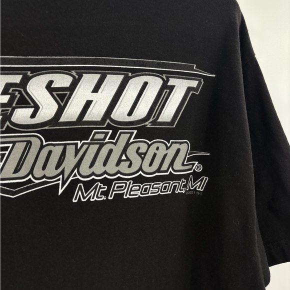 Harley-Davidson Mt. Pleasant MI T-Shirt Mens Black Biker Wings size medium - Picture 6 of 11
